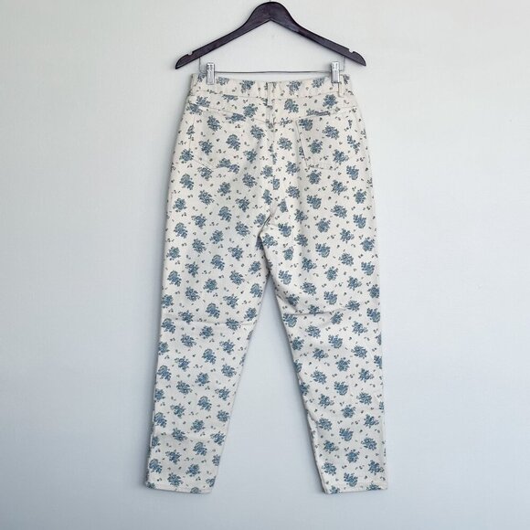 Vintage Bonjour Floral High-Waisted Jeans โ Size 14 โ Made in USA - Picture 5 of 6